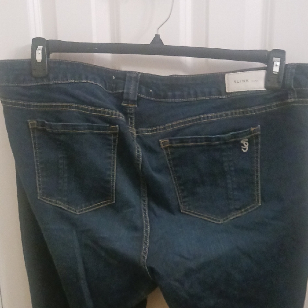 Dark Blue Skinny Denim Jeans for Women - Picture 13 of 15